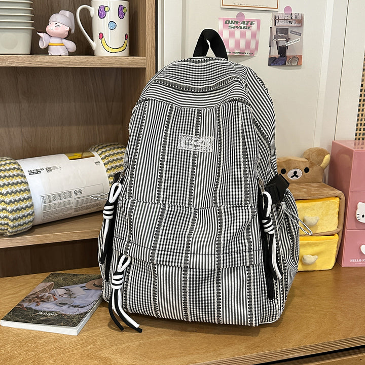 Stylische gestreifte Freizeit-Rucksack Karnz