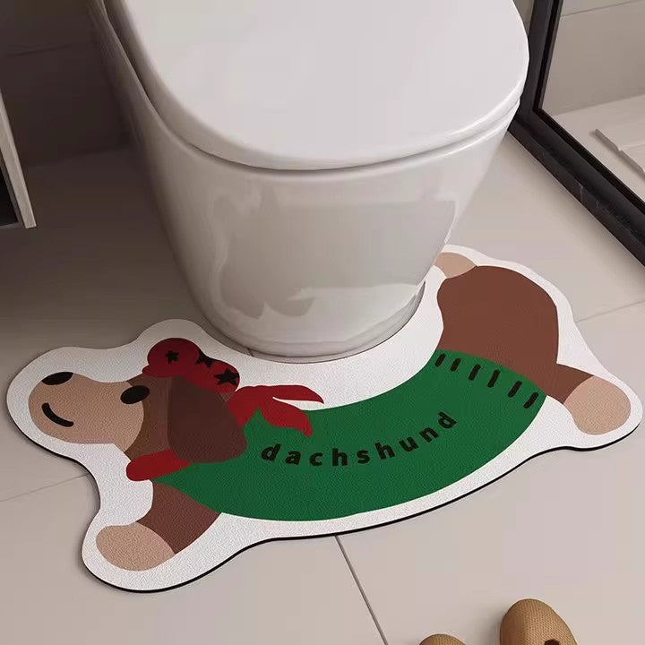 Verspielte Hunde-Themen-Badmatte