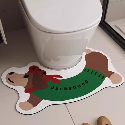 Verspielte Hunde-Themen-Badmatte
