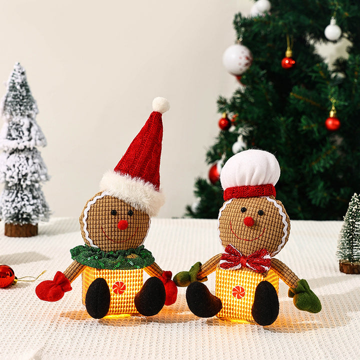 Niedlicher Weihnachtsgnom mit LED-Leuchte Karnz