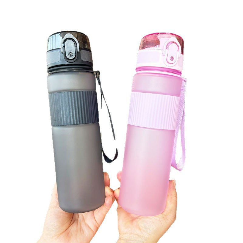 Damen praktische und auslaufsichere Trinkflasche mit integriertem Trageband Karnz