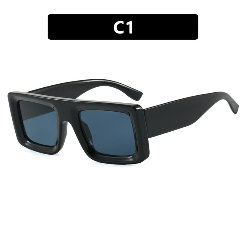 Damen modische quadratische Sonnenbrille mit robustem Rahmen und schützenden Gläsern Karnz