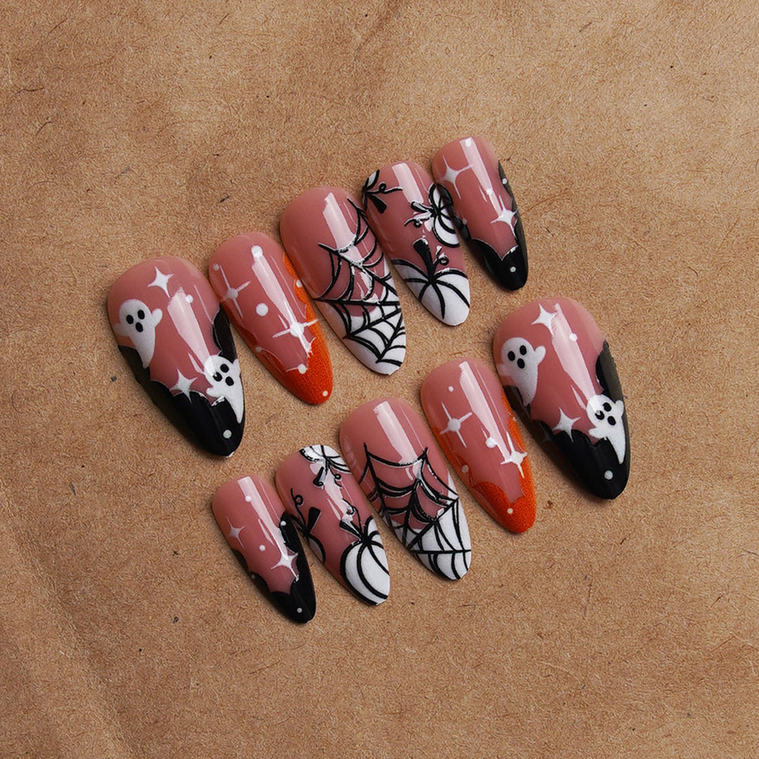 Halloween Kunstnagelset mit gruseligen Motiven Karnz