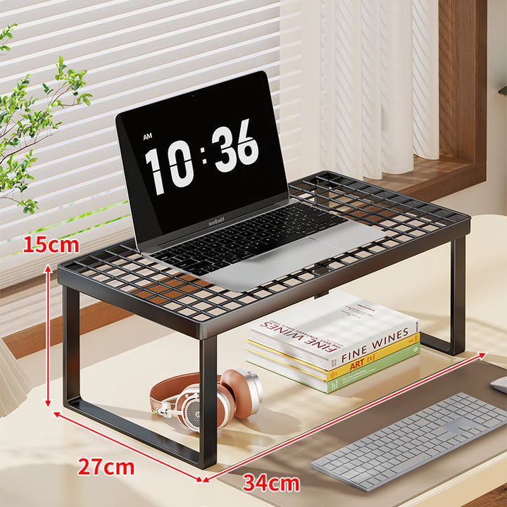 Grid-Top Desktop Laptop und Monitor Riser Regal mit erhöhtem offenem Unterlagerung
