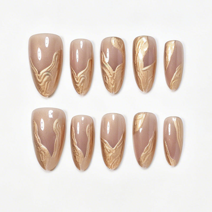 Premium Marmor Design Press-On Nagelset Karnz