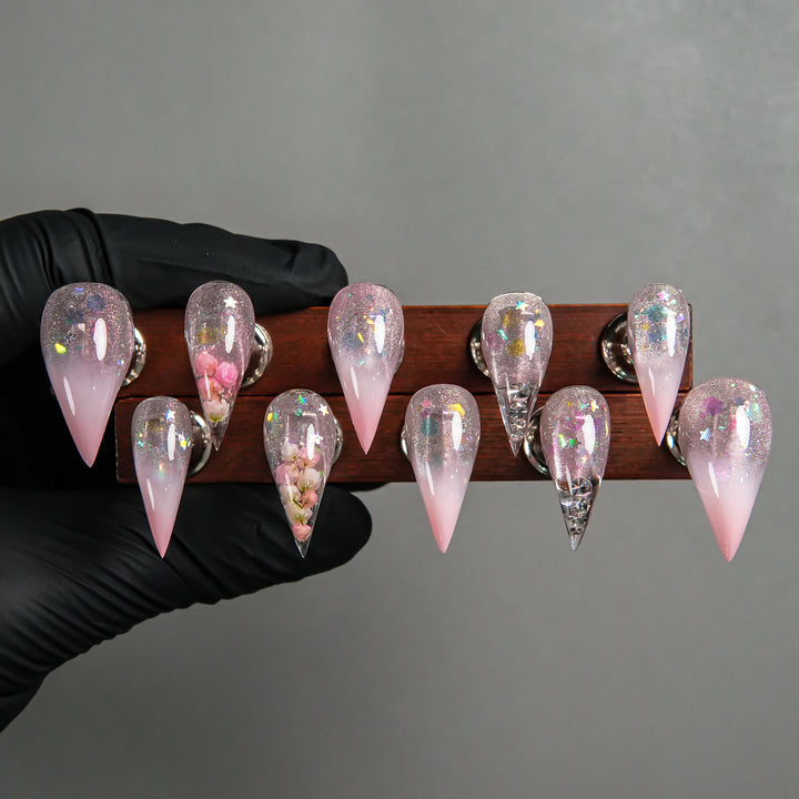 Stiletto Press-On Nagelkunst Set