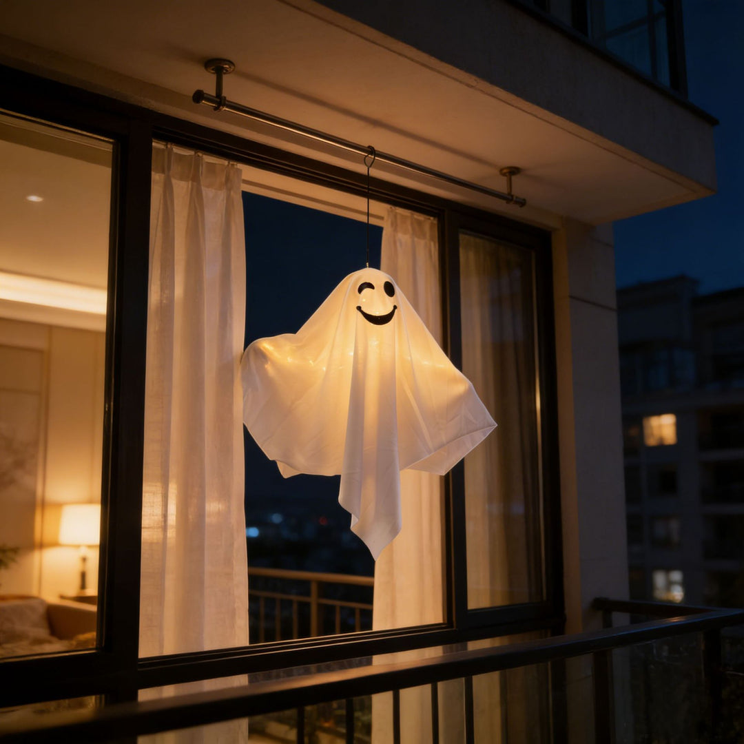 Dekorative Halloween Geistfigur mit LED-Beleuchtung