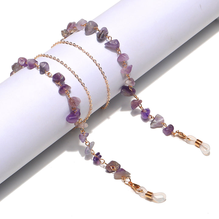 Natürliche Amethyst-Kristall-Brillenketten Karnz