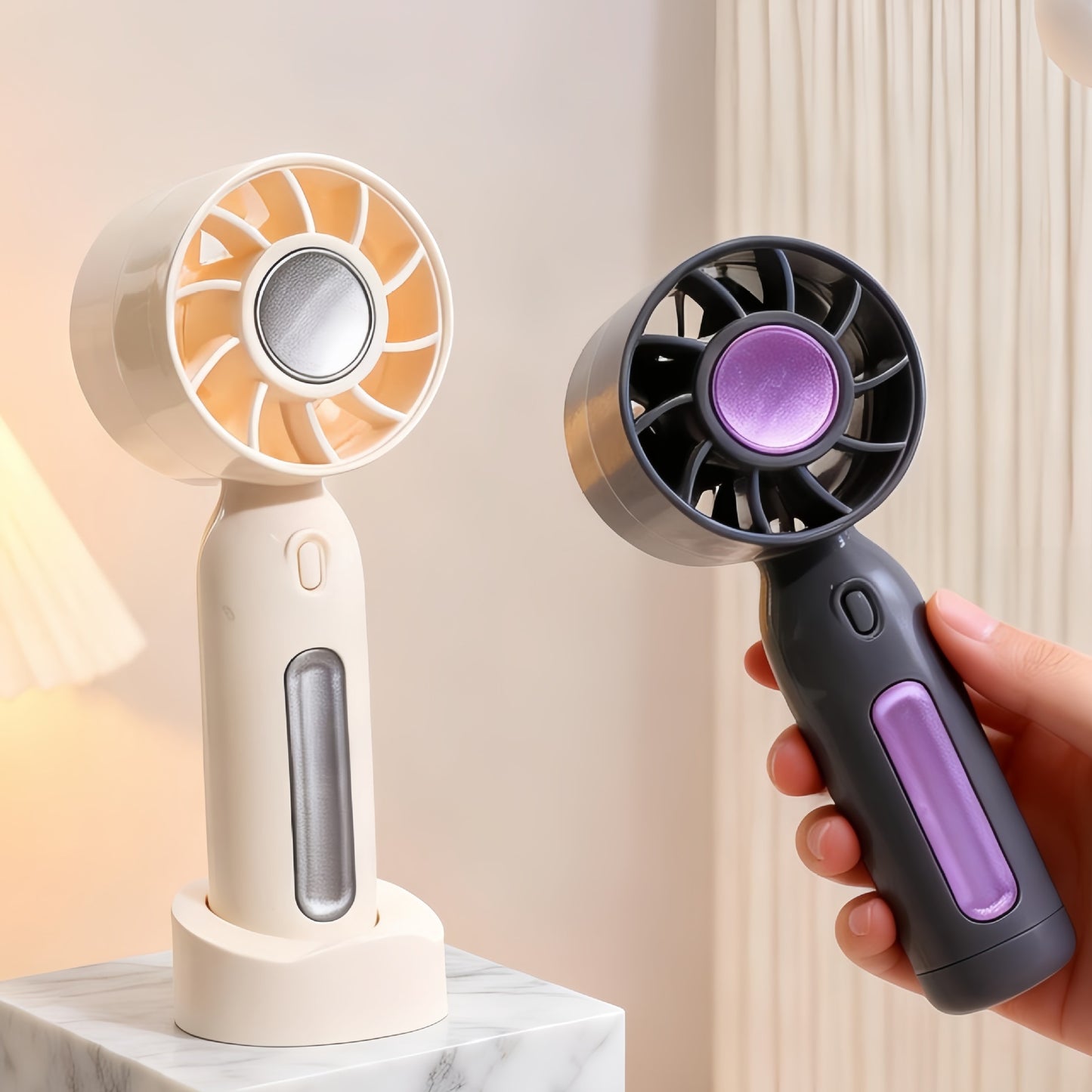 Damen Tragbarer Mini-Ventilator mit USB-Ladefunktion und flexibel einstellbarer Neigungsposition Karnz