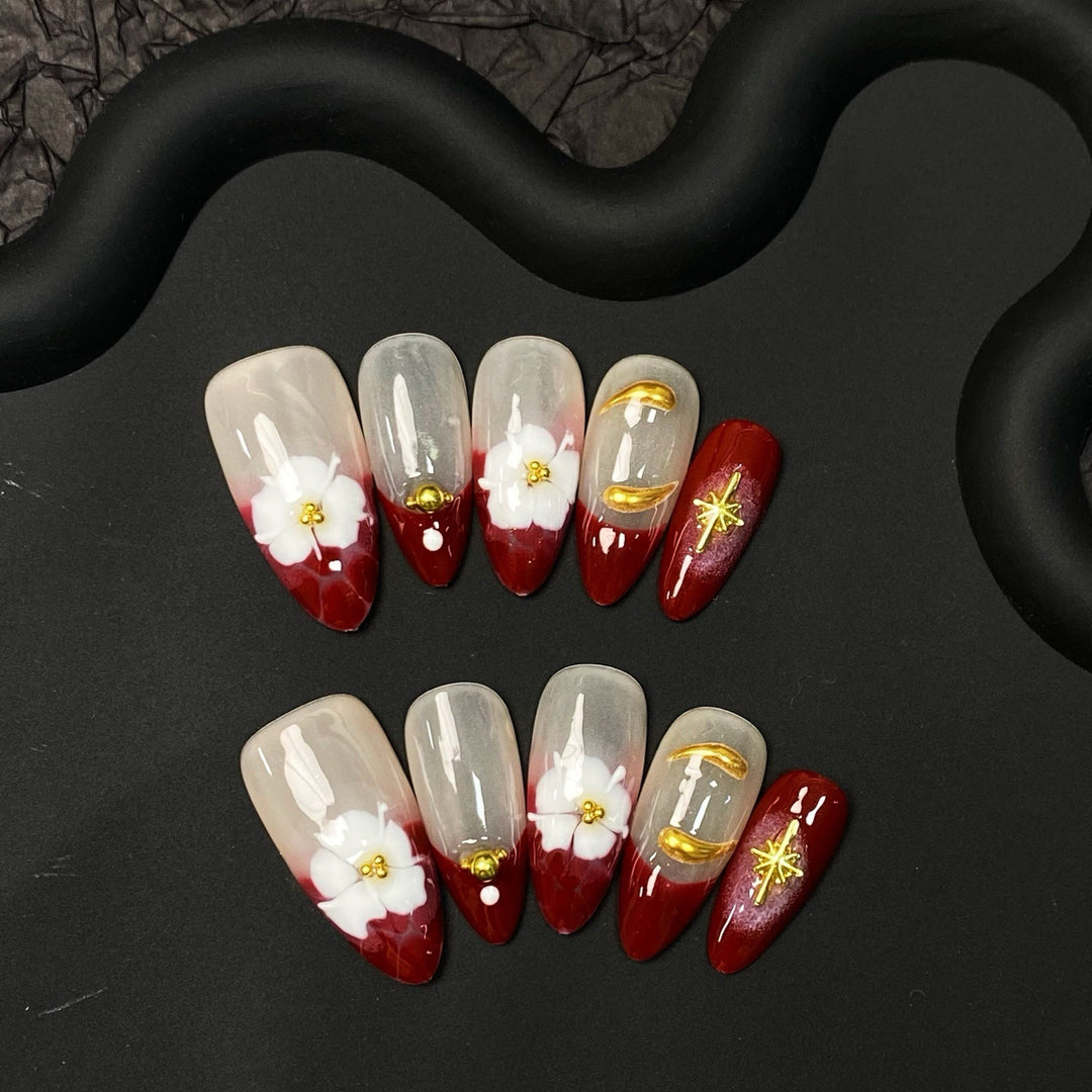 Dekorative Acryl Press-On Nagelkunst