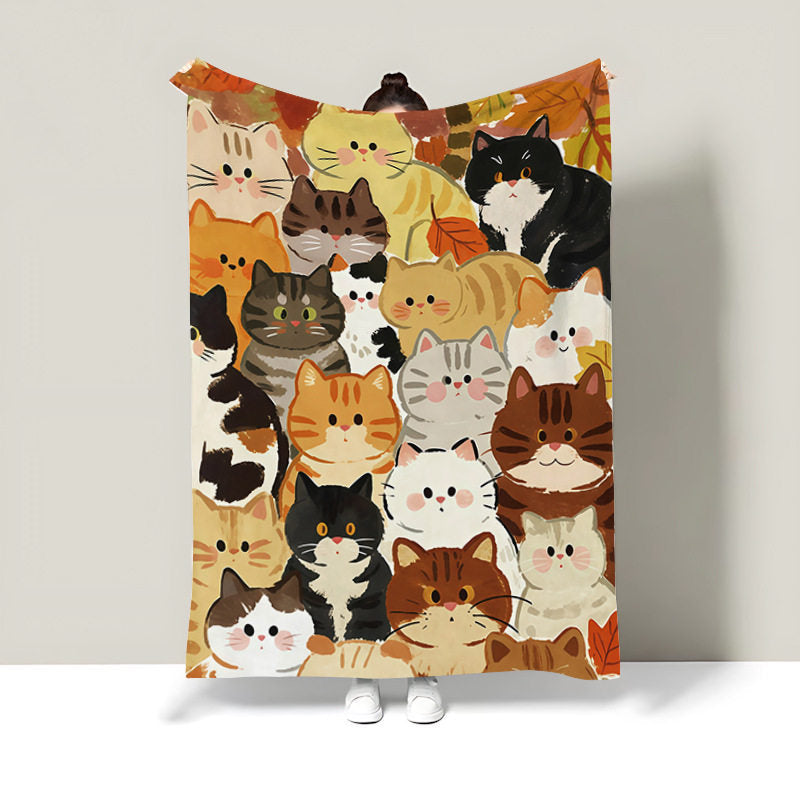 Katzen Druck Decke