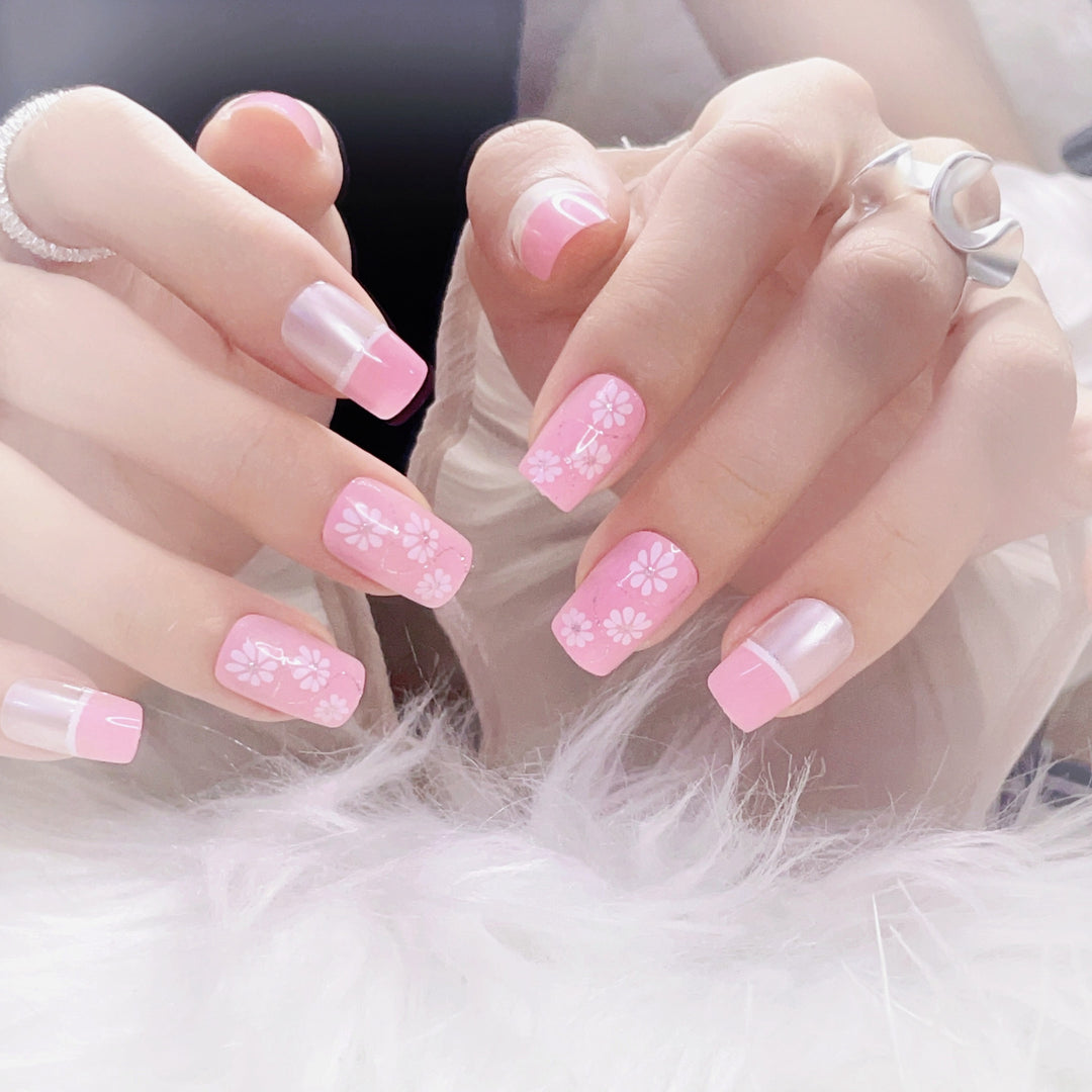 Dekoratives Florales Press-On Nagelset