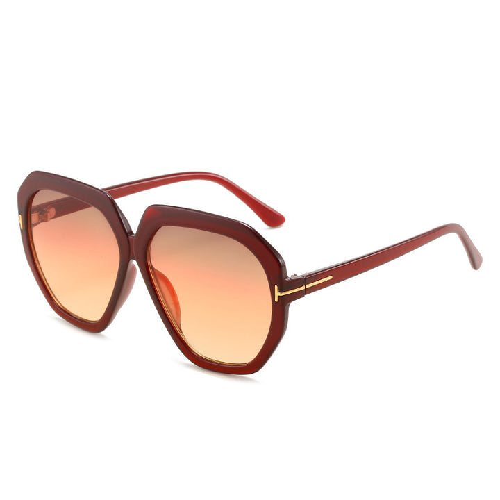 Modebewusste Übergroße Sechseckige Sonnenbrille Karnz