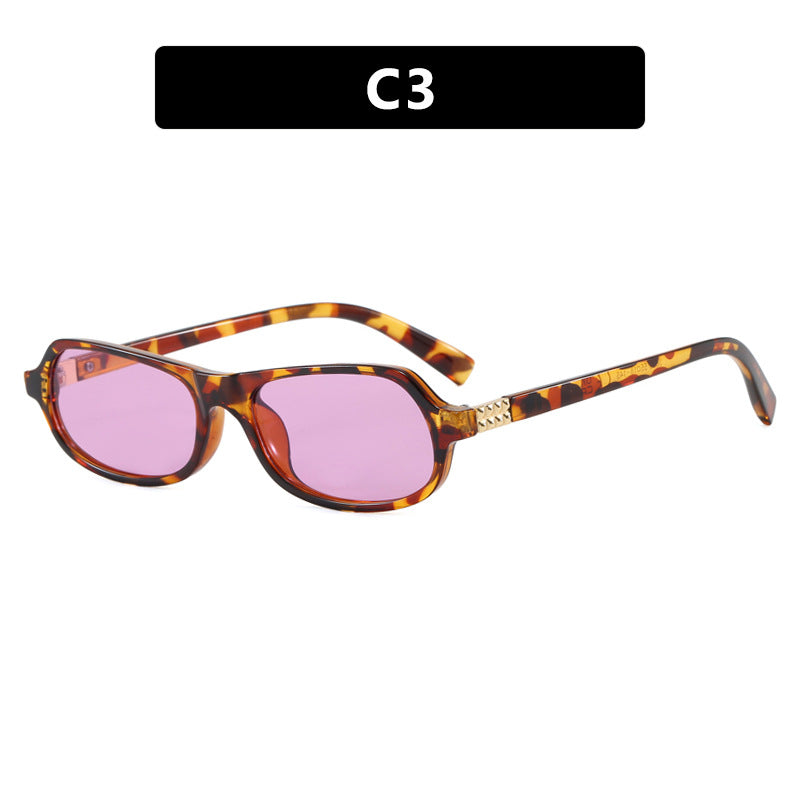 Damen schicke modische Sonnenbrille mit goldenen Akzenten Karnz