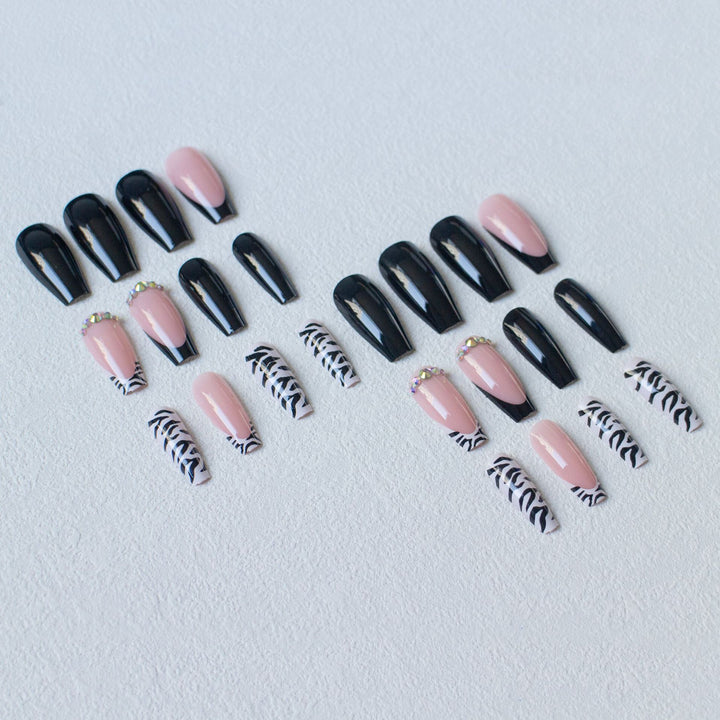Trendige Tierdruck Nagelkunst Set