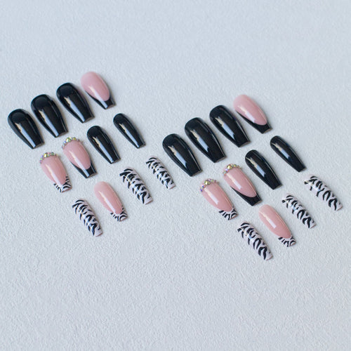 Trendige Tierdruck Nagelkunst Set