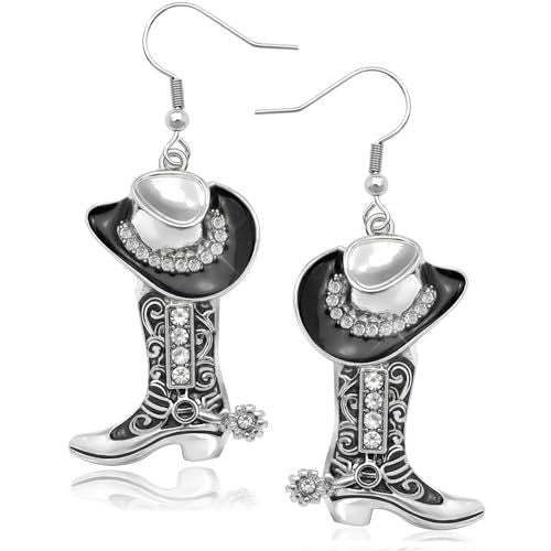 Cowboy Stiefel und Hut Ohrringe Karnz