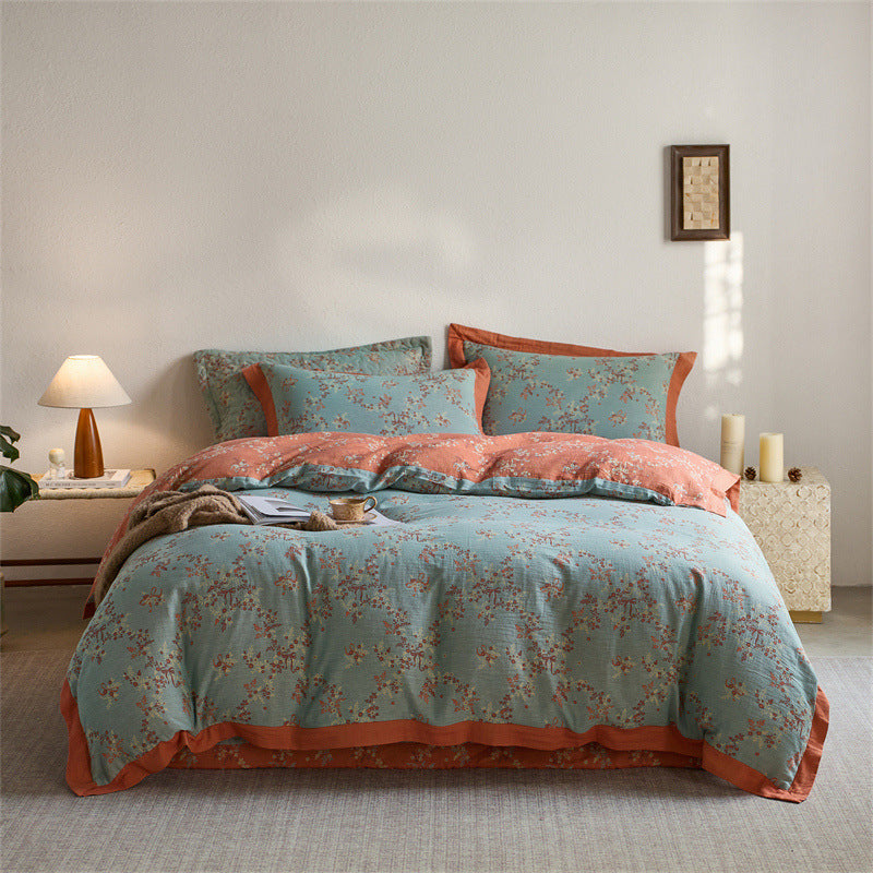 Luxus Wendbare Jacquard Bettbezug Set
