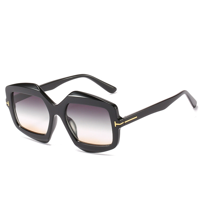 Bold gemusterte hexagonale Sonnenbrille Karnz