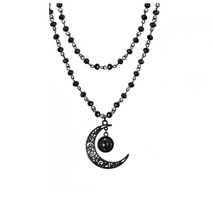 Schichteter Kristall-Mond Schmuckset Karnz