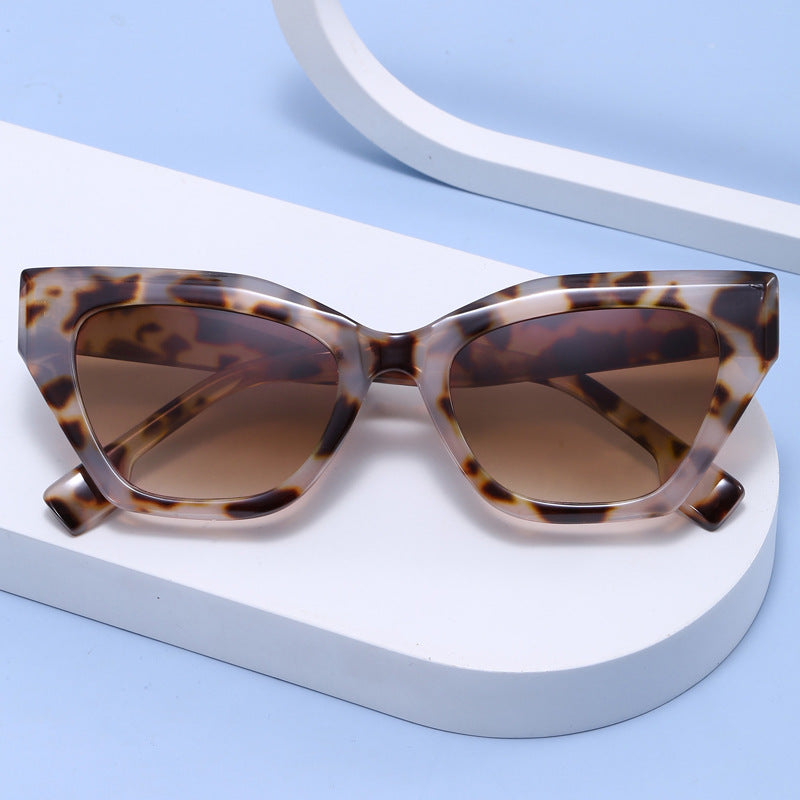 Damen asymmetrische Oversized-Sonnenbrille mit trendigem Rahmen Karnz
