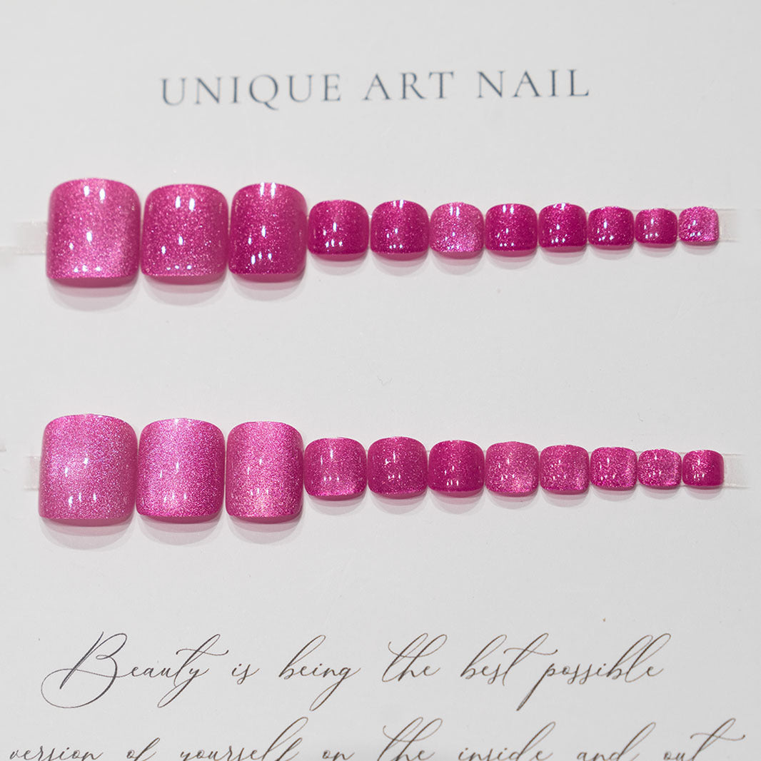 Glitzernde Pediküre Nagelkunst
