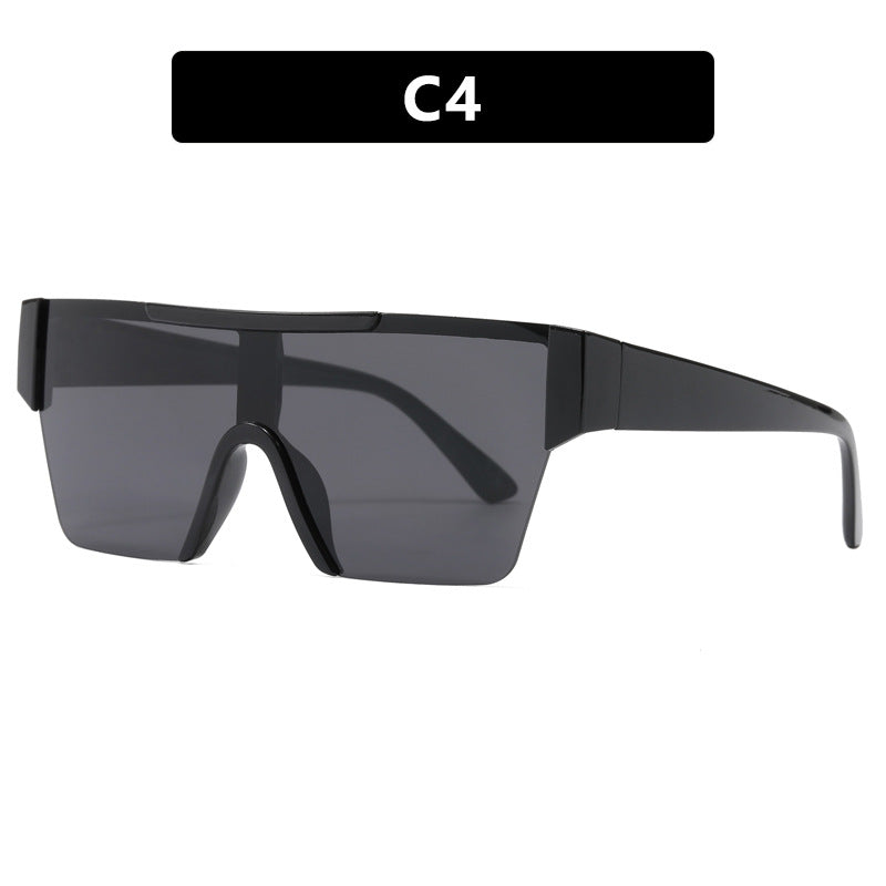 Damen futuristische Sportsonnenbrille mit UV-Schutz und breiter Gläserfläche Karnz