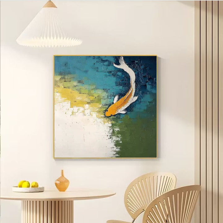 Dekorative Koi-Fisch-Leinwandkunst