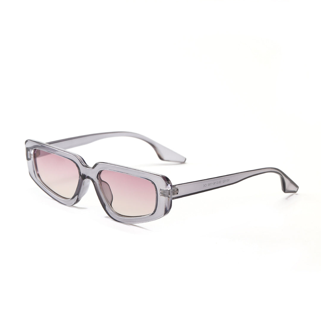 Damen modische quadratische Sonnenbrille mit modernem hochglänzendem Kunststoffrahmen Karnz