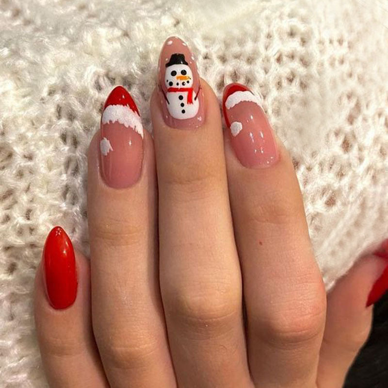 Festliches Winter-Themen Press-On Nagelset Karnz