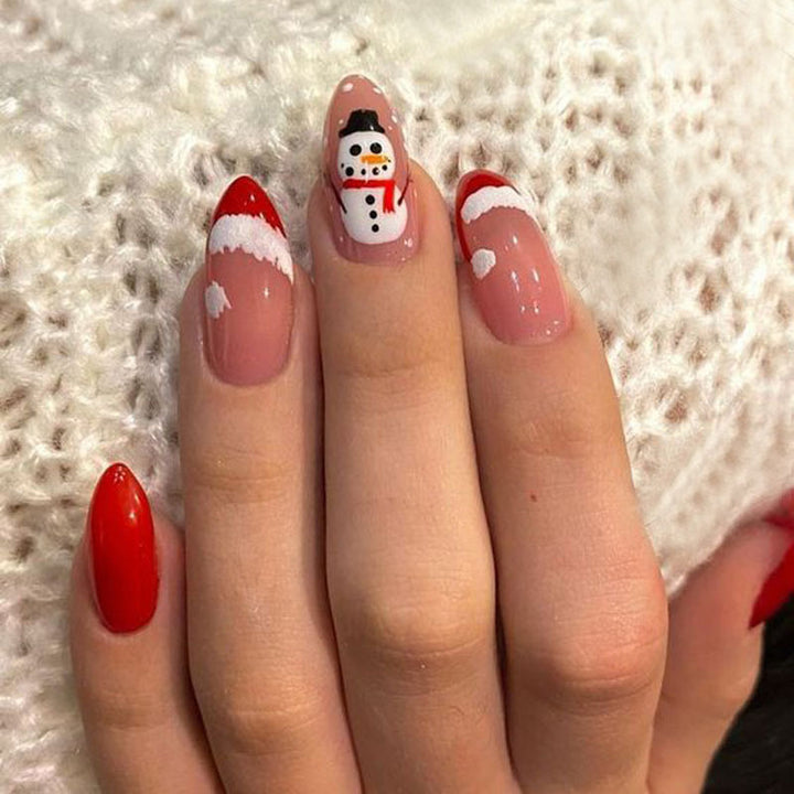 Festliches Winter-Themen Press-On Nagelset Karnz