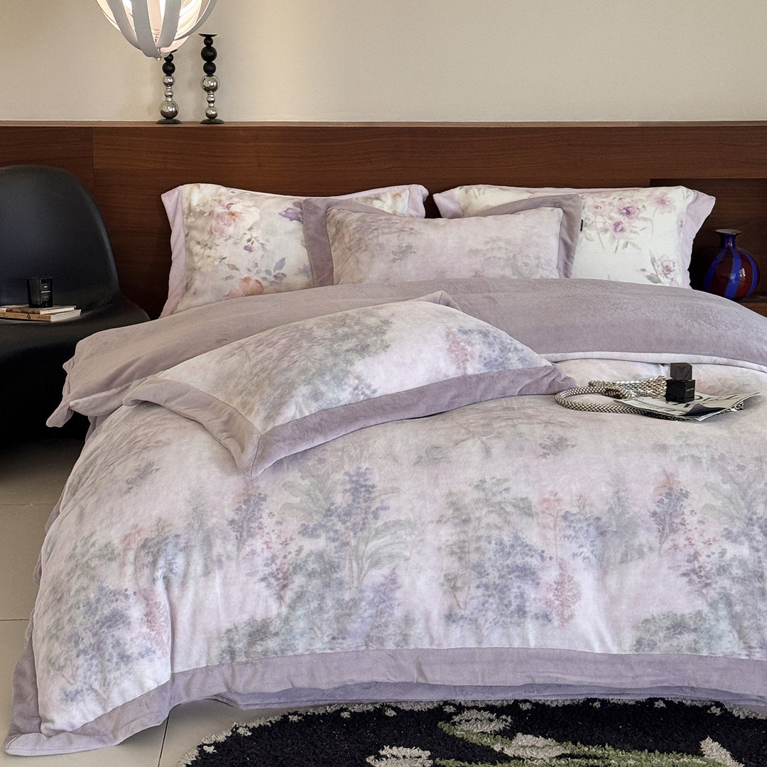 Bettbezug-Set mit feinem Paisley-Muster, Wendefunktion und weich angerautem Innenbezug