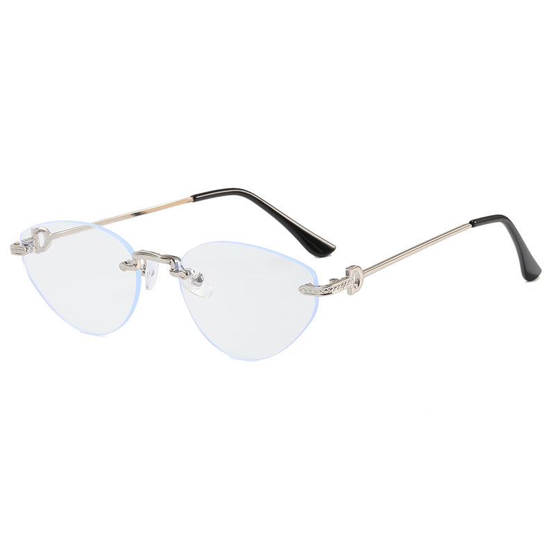 Damen Futuristische Halbrahmen Sonnenbrille Karnz