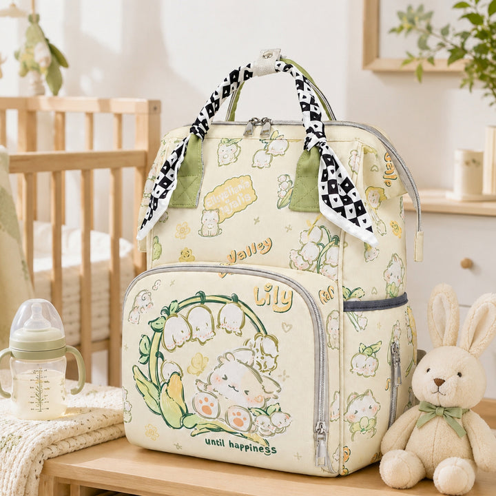 Blumenmuster Multi-Funktions-Wickelrucksack Karnz