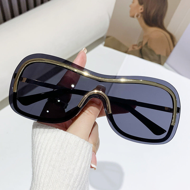 Damen Oversized Fashion Sonnenbrille Karnz