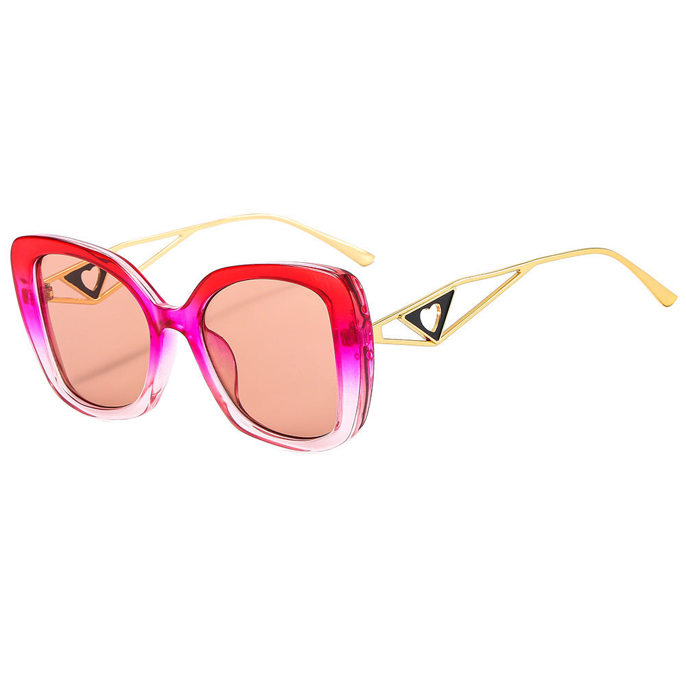 Damen modische Sonnenbrille mit auffälliger quadratischer Rahmenkonstruktion Karnz