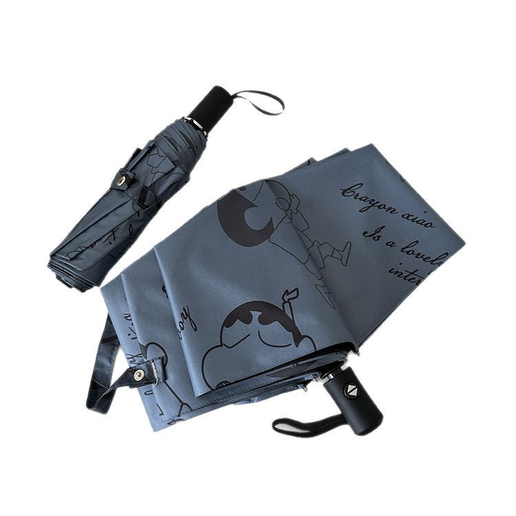 Damen Automatischer Regenschirm mit kreativem Comic-Design Karnz