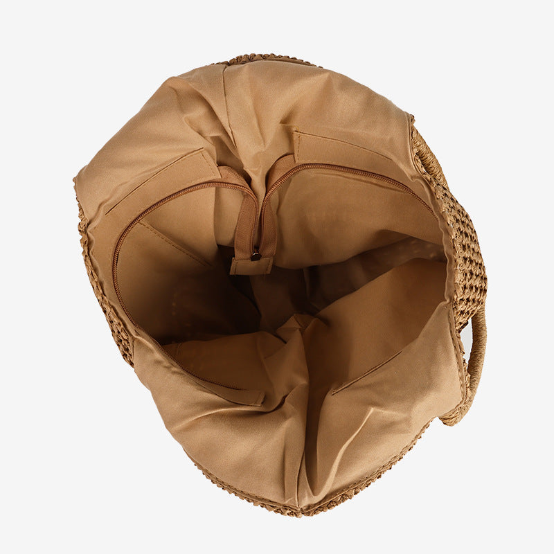 Damen Geflochtene Tragetasche mit weichem Innenfutter Karnz