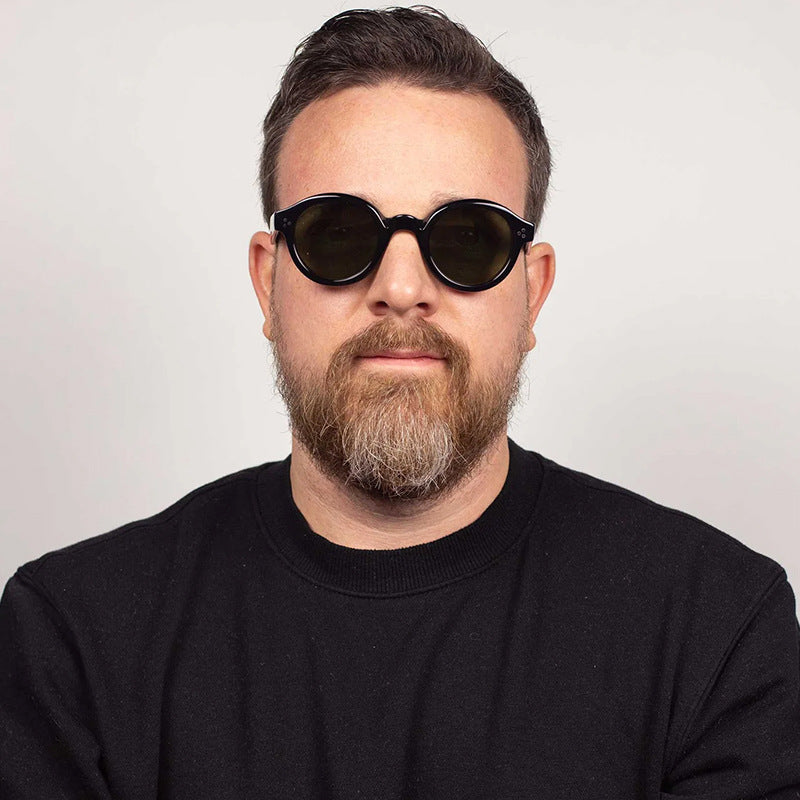 Damen Modische Rund-Sonnenbrille mit stilvollen Akzenten Karnz