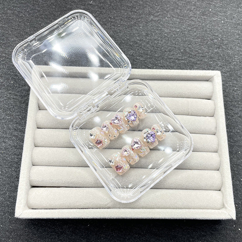 Dekorative Strass Press-On Nagelset