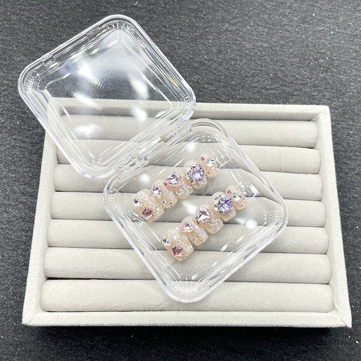 Dekorative Strass Press-On Nagelset