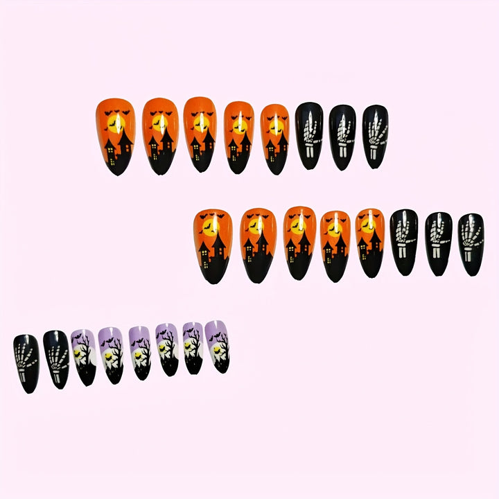 Halloween-Themen-Party-Nagelkunst