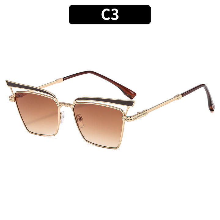 Luxe geometrische Schild Sonnenbrille