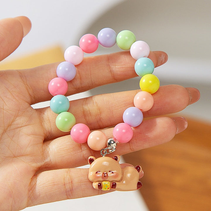 Buntes Kinderarmband mit Bearbeitetem Anhänger Karnz