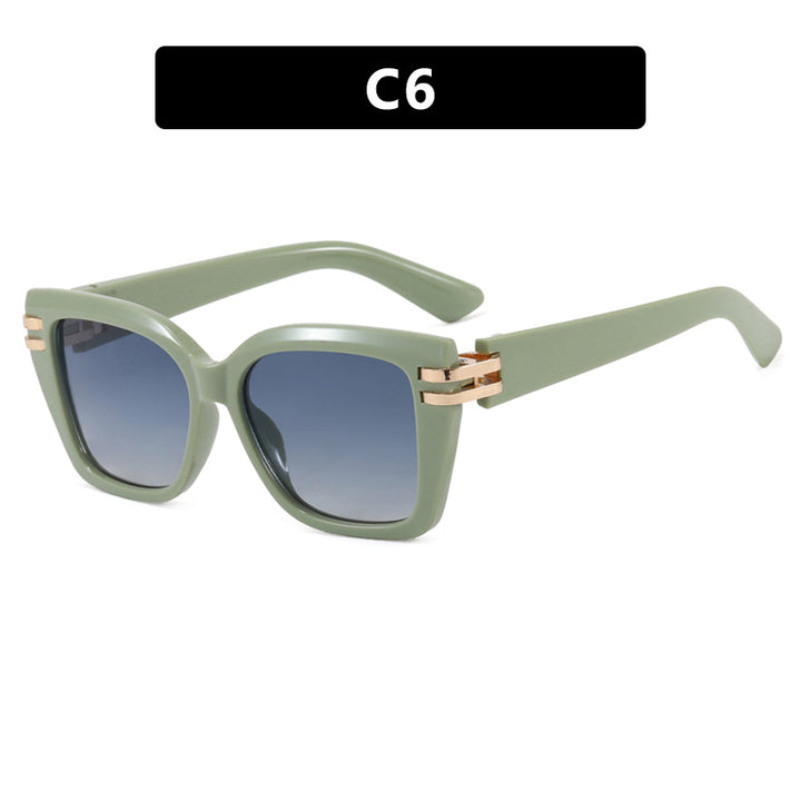 Damen stylish oversized Sonnenbrille mit luxuriösen Details Karnz