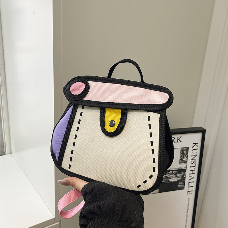 Trendiger Cartoon-Stil Mini-Rucksack Karnz