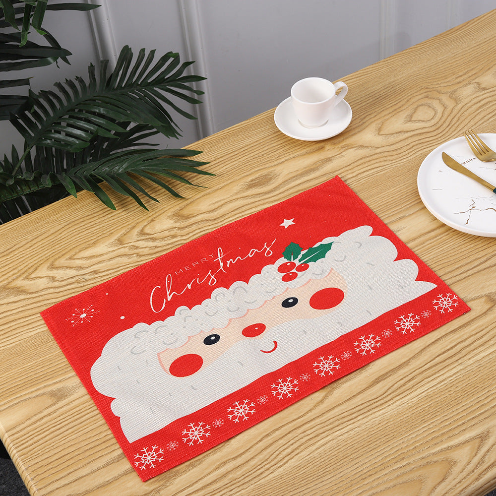 Weihnachtsplatzdeckchen mit festlichem Santa-Motiv Karnz