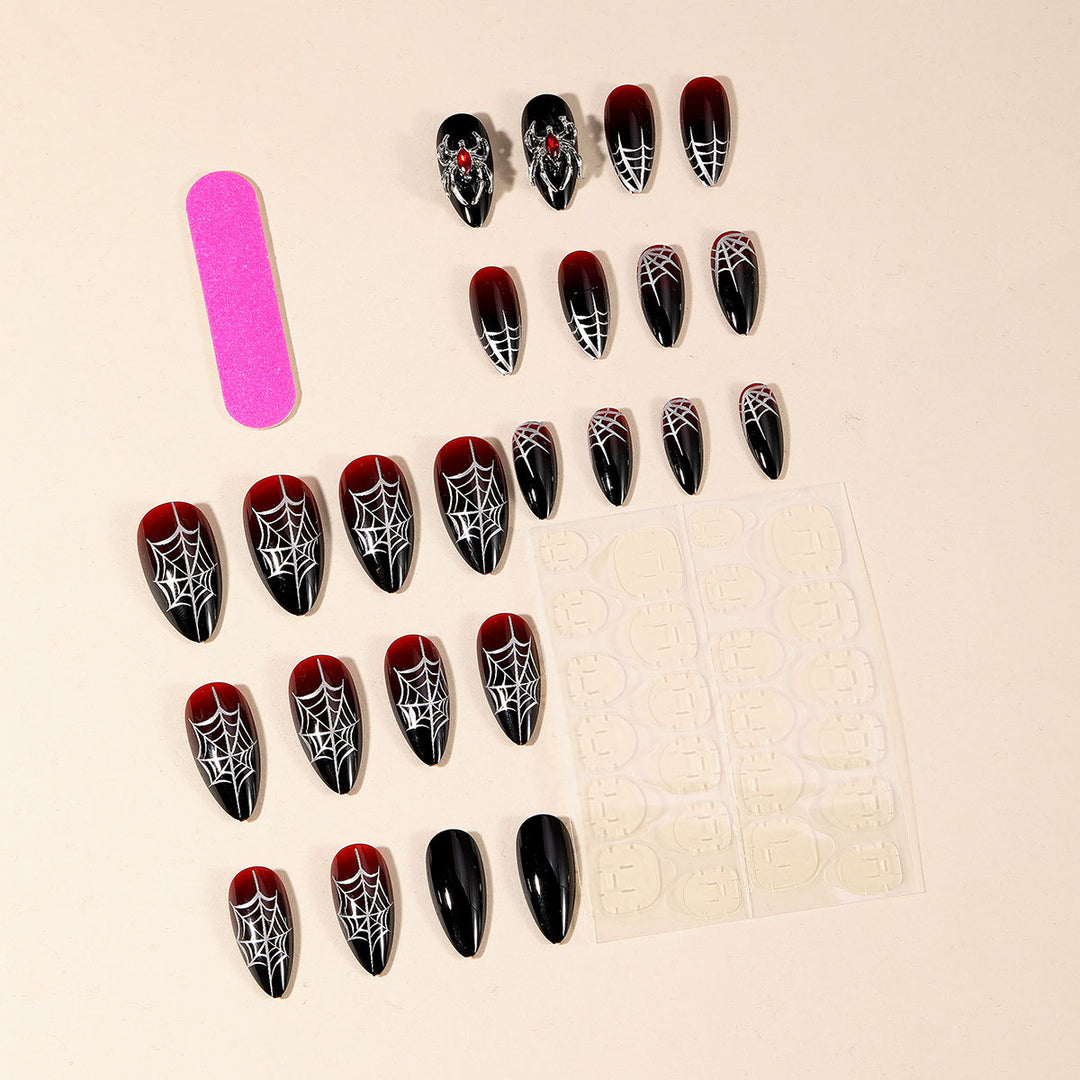 Gothic-Spinnenetz-Nail-Art-Erweiterungen Karnz