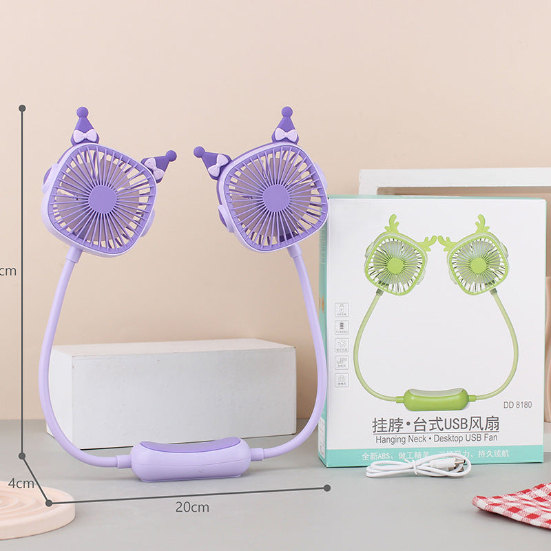 Damen tragbarer Halsventilator mit dualem Design Karnz