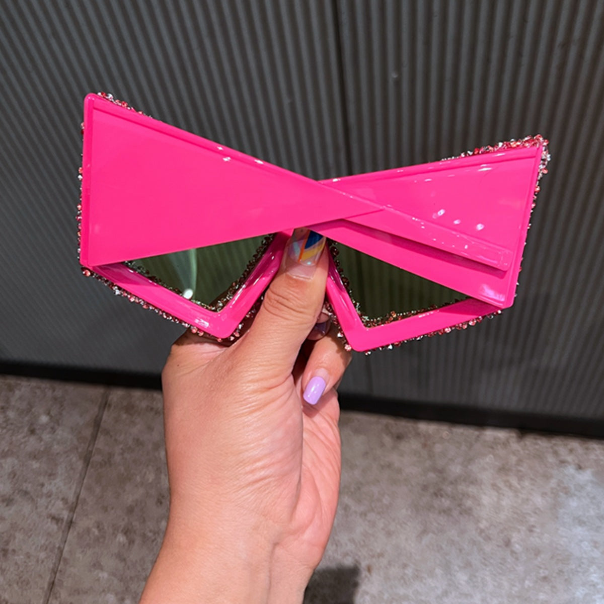 Damen Sonnenbrille mit funkelndem Kristallschmuck Karnz